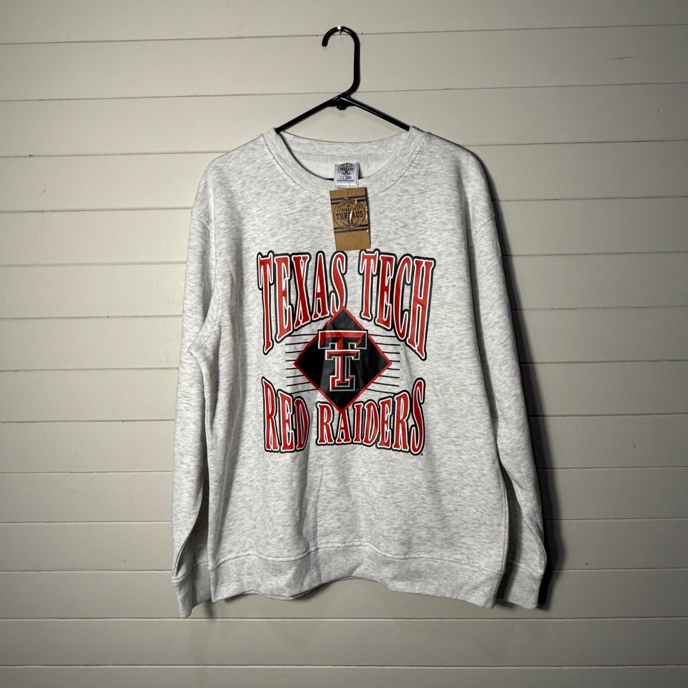 Texas Tech Red Raiders Grey Crewneck Sweatshirt Youth Large XL 12/14